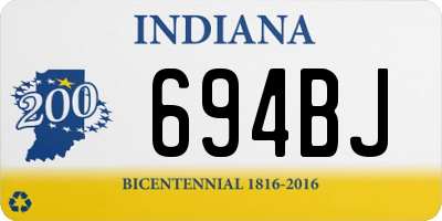 IN license plate 694BJ