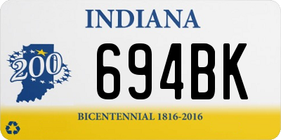 IN license plate 694BK