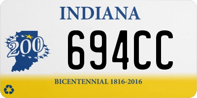 IN license plate 694CC