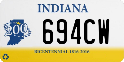 IN license plate 694CW