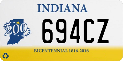 IN license plate 694CZ