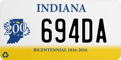 IN license plate 694DA