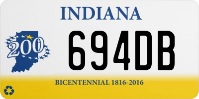 IN license plate 694DB