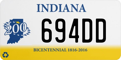 IN license plate 694DD