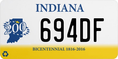 IN license plate 694DF