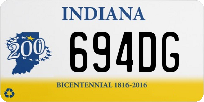 IN license plate 694DG