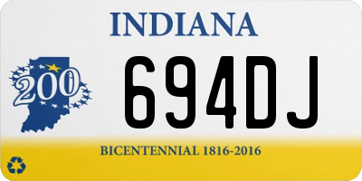 IN license plate 694DJ