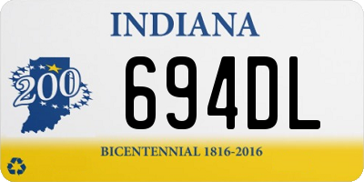 IN license plate 694DL