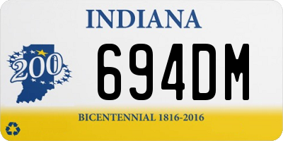 IN license plate 694DM