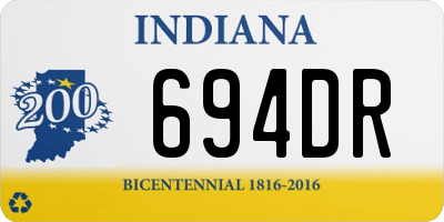 IN license plate 694DR