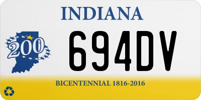 IN license plate 694DV