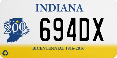 IN license plate 694DX