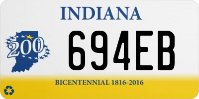 IN license plate 694EB