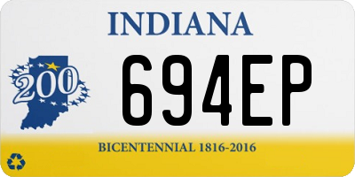 IN license plate 694EP