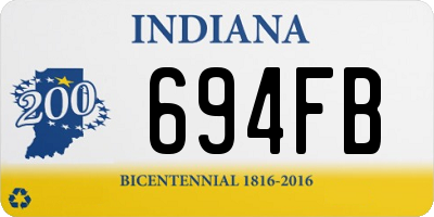 IN license plate 694FB