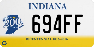 IN license plate 694FF