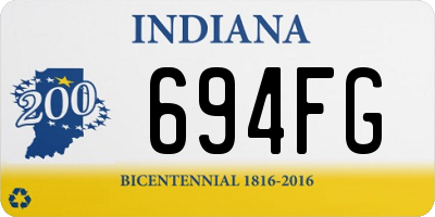 IN license plate 694FG