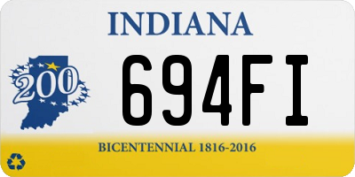 IN license plate 694FI