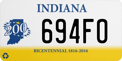 IN license plate 694FO