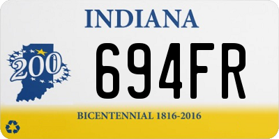 IN license plate 694FR