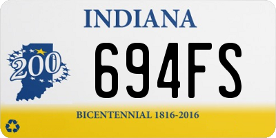 IN license plate 694FS