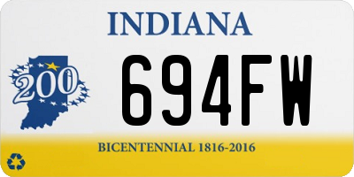 IN license plate 694FW