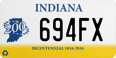 IN license plate 694FX