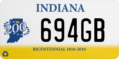 IN license plate 694GB