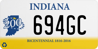 IN license plate 694GC