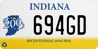 IN license plate 694GD