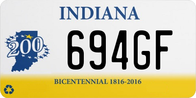 IN license plate 694GF
