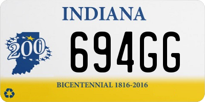 IN license plate 694GG