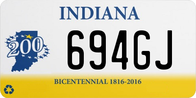IN license plate 694GJ