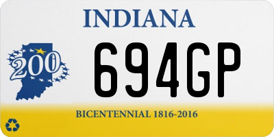 IN license plate 694GP