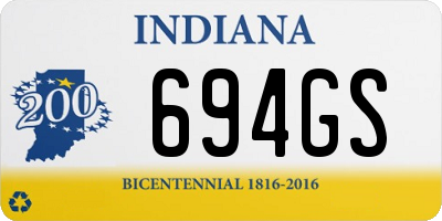 IN license plate 694GS