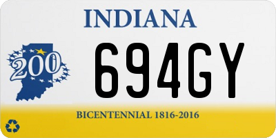 IN license plate 694GY