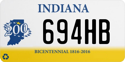 IN license plate 694HB