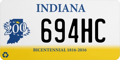 IN license plate 694HC