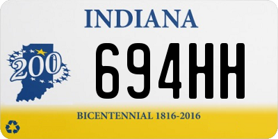 IN license plate 694HH