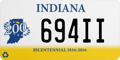 IN license plate 694II