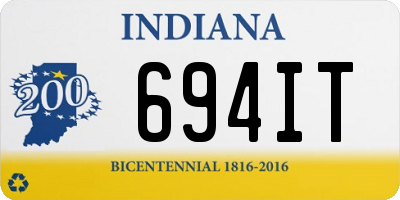 IN license plate 694IT