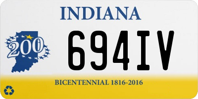 IN license plate 694IV