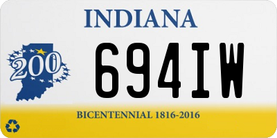 IN license plate 694IW