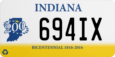 IN license plate 694IX