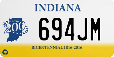 IN license plate 694JM