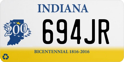 IN license plate 694JR