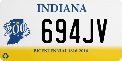 IN license plate 694JV