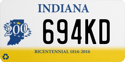 IN license plate 694KD