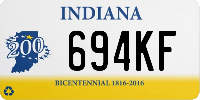 IN license plate 694KF