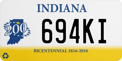 IN license plate 694KI